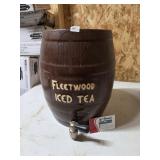 Vintage Fleetwood Iced Tea Stoneware Dispenser