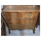 Antique Oak Dresser w/ Brass Hardware