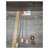 Vintage Cameo Necklaces & Clip