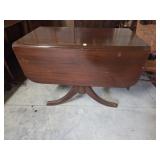 Duncan Phyfe Drop Leaf Table w/3 Leaves & 5 Chairs