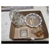 Hobnail Divided Dish, St. Clair Toothpicks