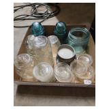 Vintage Insulators, Jars & Glass Lids
