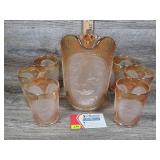 Imperial Glass Marigold Windmill Pitcher & Glasses