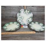 Antq R.S. Prussia Porcelain Double Handle Cake Plt