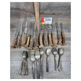 Stag Handle Flatware & Vintage Spoons