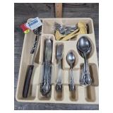 Stainless Flatware & Tray