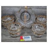 Antique EAPG Serving Set (Heart & Thumbprint )