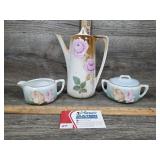 Antq R.S. Germany Porcelain Chocolate Pot Set