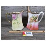 Antique US Pottery Co. Porcelain Pitchers