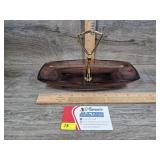 Hazel-Atlas Moroccan Amethyst Relish Tray
