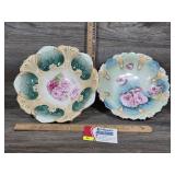 Antique R.S. Prussia Porcelain Ornate Edge Bowls