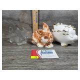 Misc Items- Piggy Bank, Bunny, Dog Planter