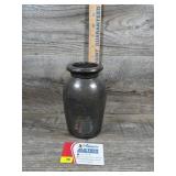 Primitive Dark Grey Stoneware Crock Jar