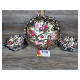 Antq Hand-Painted Nippon Porcelain Berry Set
