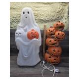Ghost Blow Mold & Jack-O-Lantern Light