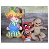 Stuffed Monkey, Muppets Animal & HuckleBerry