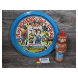 Smokey Bear Bottle & Roy Rogers & Dale Evans Tray