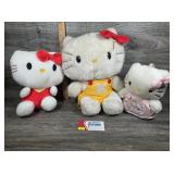 Vintage Talking Hello Kitty & 2 Smaller Plush