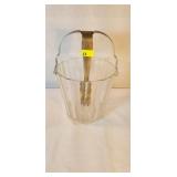 Mid Century Ice Bucket & Tongs