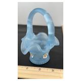 Fenton hand painted mini basket
