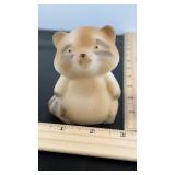 Fenton hand painted raccoon. Fluharty