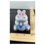 Fenton hand painted hippo. Caplinger