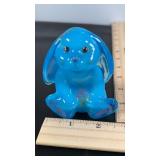 Fenton hand painted rabbit designed and painted