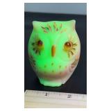 Fenton hand painted owl. B. Williams