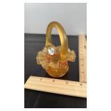 Fenton hand painted mini basket