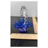 Fenton hand painted mini basket