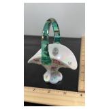 Fenton hand painted mini basket