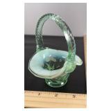 Fenton hand painted mini basket