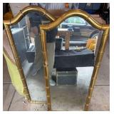 Pair of gold mirrors. Need touched up