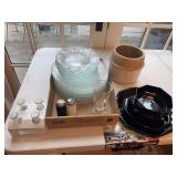 Miscellaneous glassware and household decor