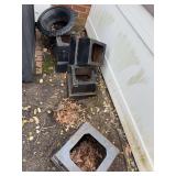 Cast iron flower pot holders