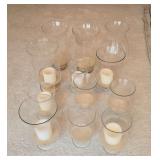 Lot of large clear vases