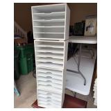 4 stacking wood file holders