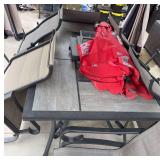 Patio furniture. Table and 6 chairs