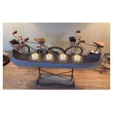 Bike and canoe decor