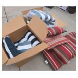Lot of various patio cushions