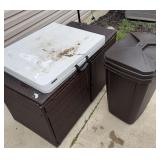 Deck box, table, trash can and miscellaneous