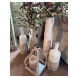 Group of floor decor and vases