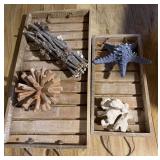2 trays of home decor