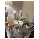 Mix of home decor. Lamp not included