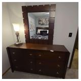 Dresser with mirror lamp not included