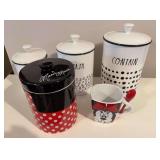 Canisters and Minnie Mouse items