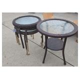 4 small round patio tables