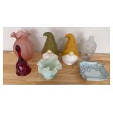 Fenton and Viking glass. Pottery items