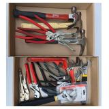 1 flat of hammers 1 flat of pliers and wrenches
