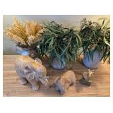 Elephants and home decor as shown